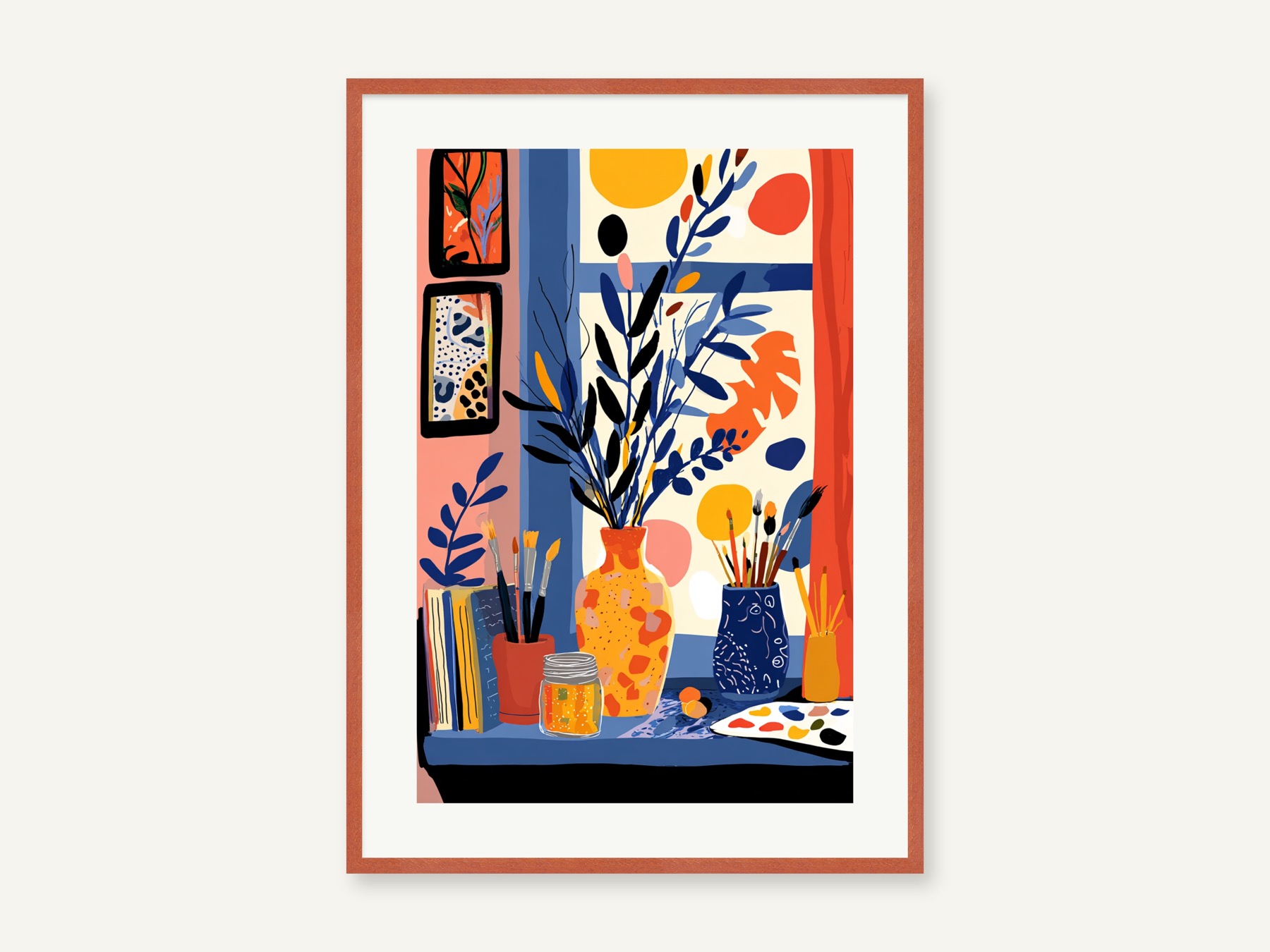 Gerahmtes Werk Atelierfenster